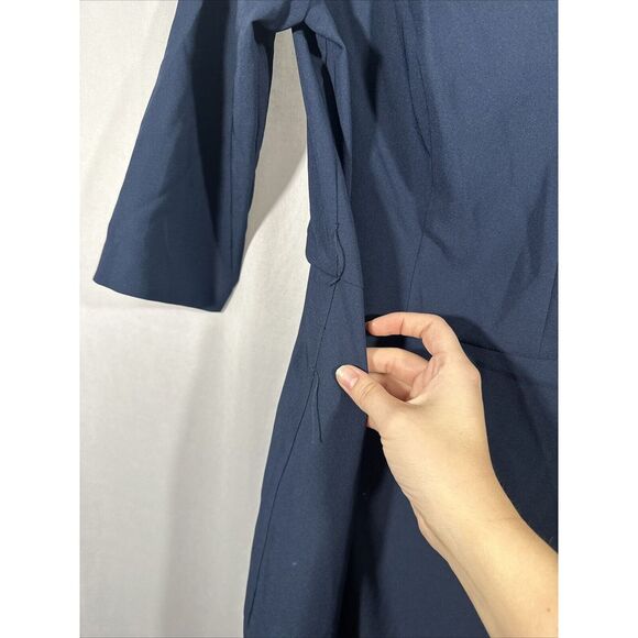 NWD $318 Kay Unger [‎ 14 ] Midnight Isolde Column Ruffle Gown BELT MISSIN #Q962 - Picture 13 of 16